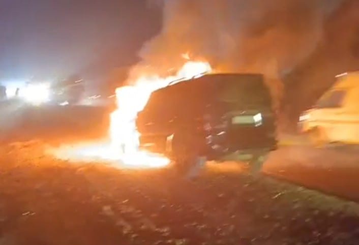 बीकानेर:चलती स्कॉर्पियो बनी आग का गोला, बड़ा हादसा टला