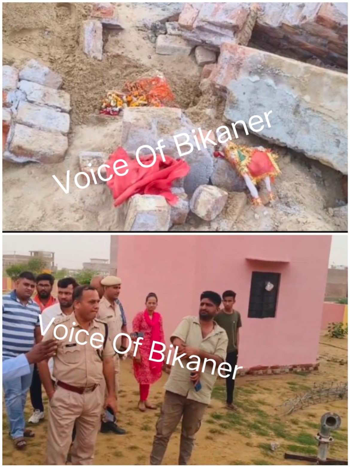 बीकानेर : मंदिर तोड़ने का मामला गरमाया, विधायक के मना करने के बावजूद कार्रवाई,जेईएन पर गलत फीडबैक देने का आरोप