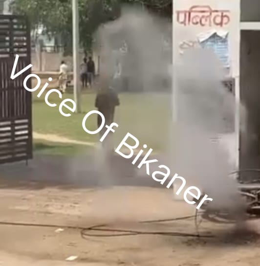 बीकानेर: मेन बाजार में 11 हजार केवीए बिजली लाइन गिरी, बाल-बाल बचे लोग