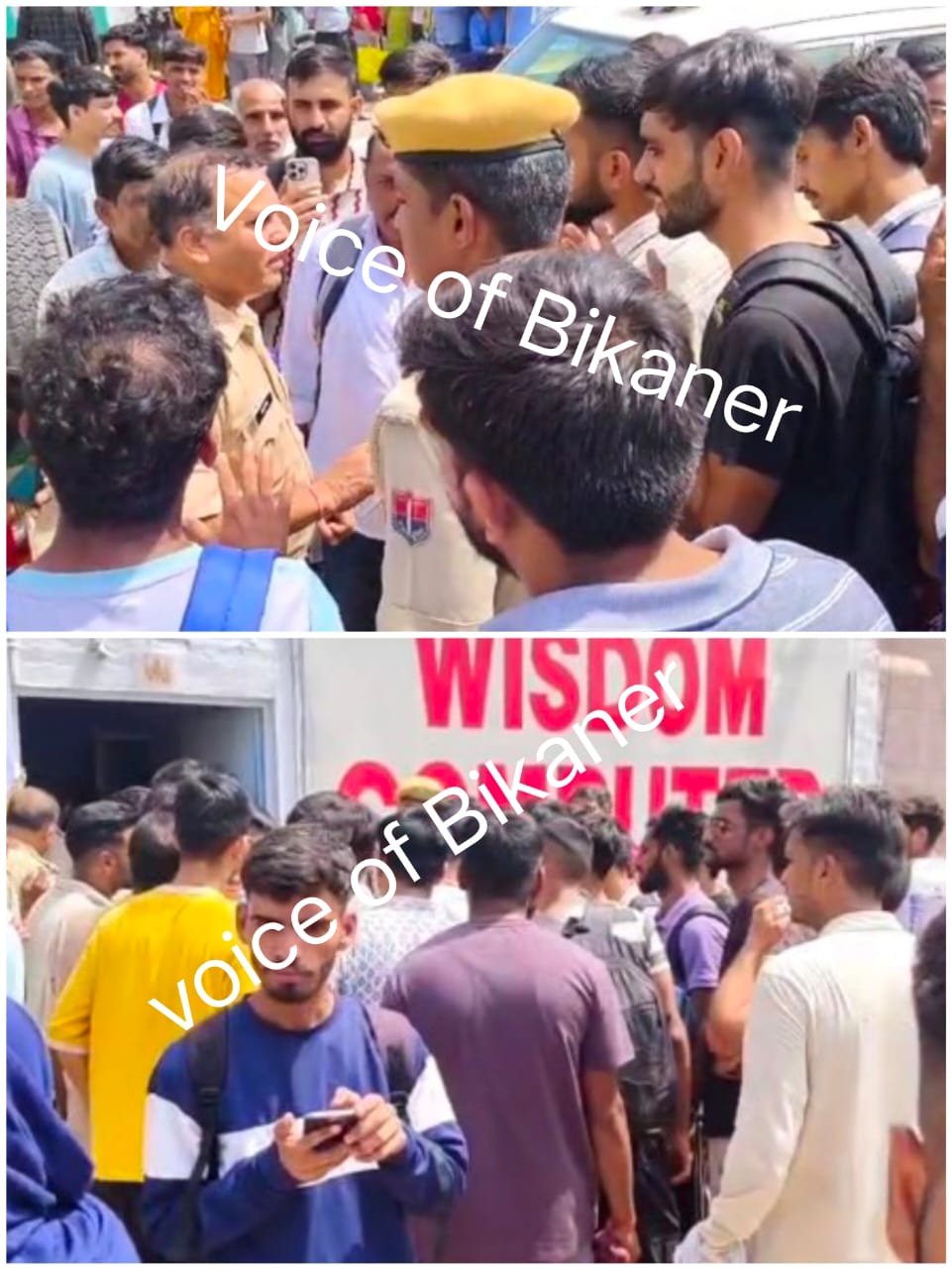 बीकानेर:  SSC CGL परीक्षा में बवाल, सेंटर पर कंप्यूटर में लगी आग, अभ्यर्थियों द्वारा परीक्षा रद्द करने की मांग