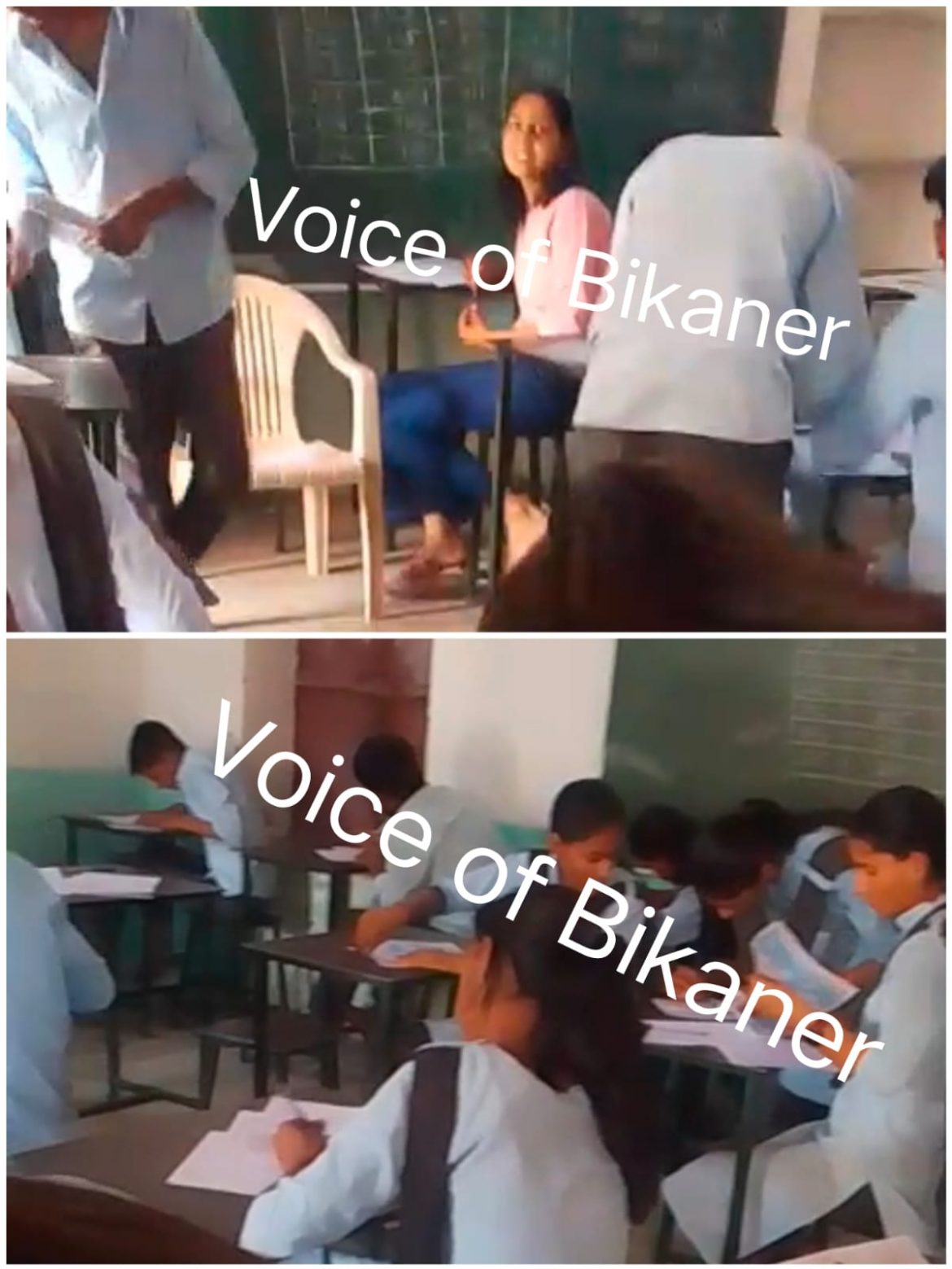 बीकानेर:नकल के सहारे भविष्य निर्माण,स्कूल में परीक्षा व्यवस्था बनी मज़ाक, वीडियो वायरल