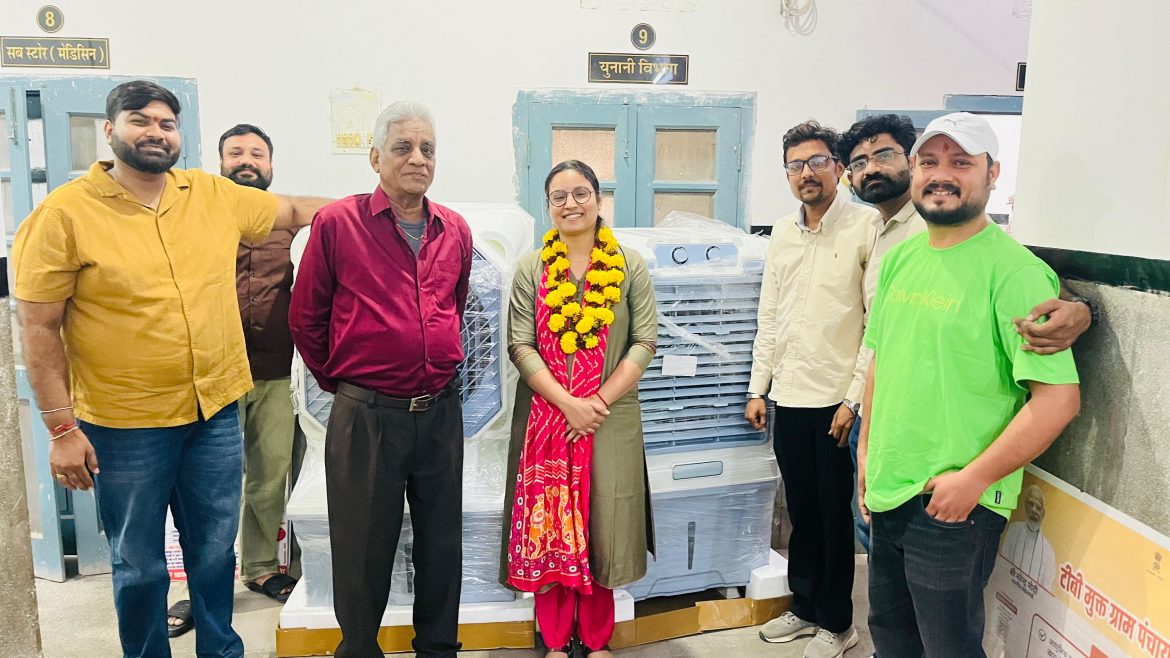 बीकानेर: शहरी प्राथमिक स्वास्थ्य केंद्र में भेंट किए गए एयर कूलर, मरीजों को मिलेगी सुविधा