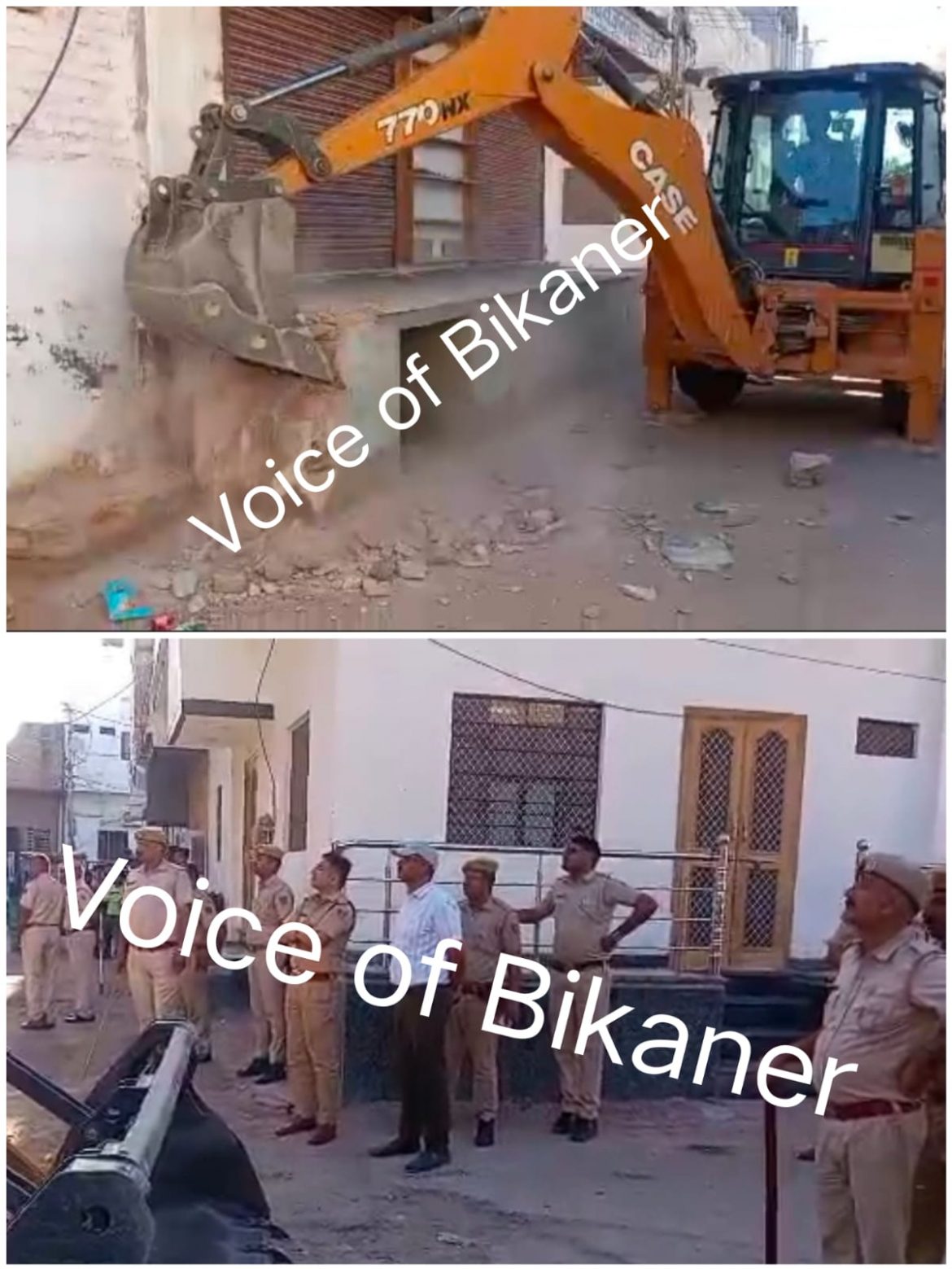 बीकानेर : पुलिस का यूपी स्टाइल एक्शन, हिस्ट्रीशीटर के घर पर चला पीला पंजा