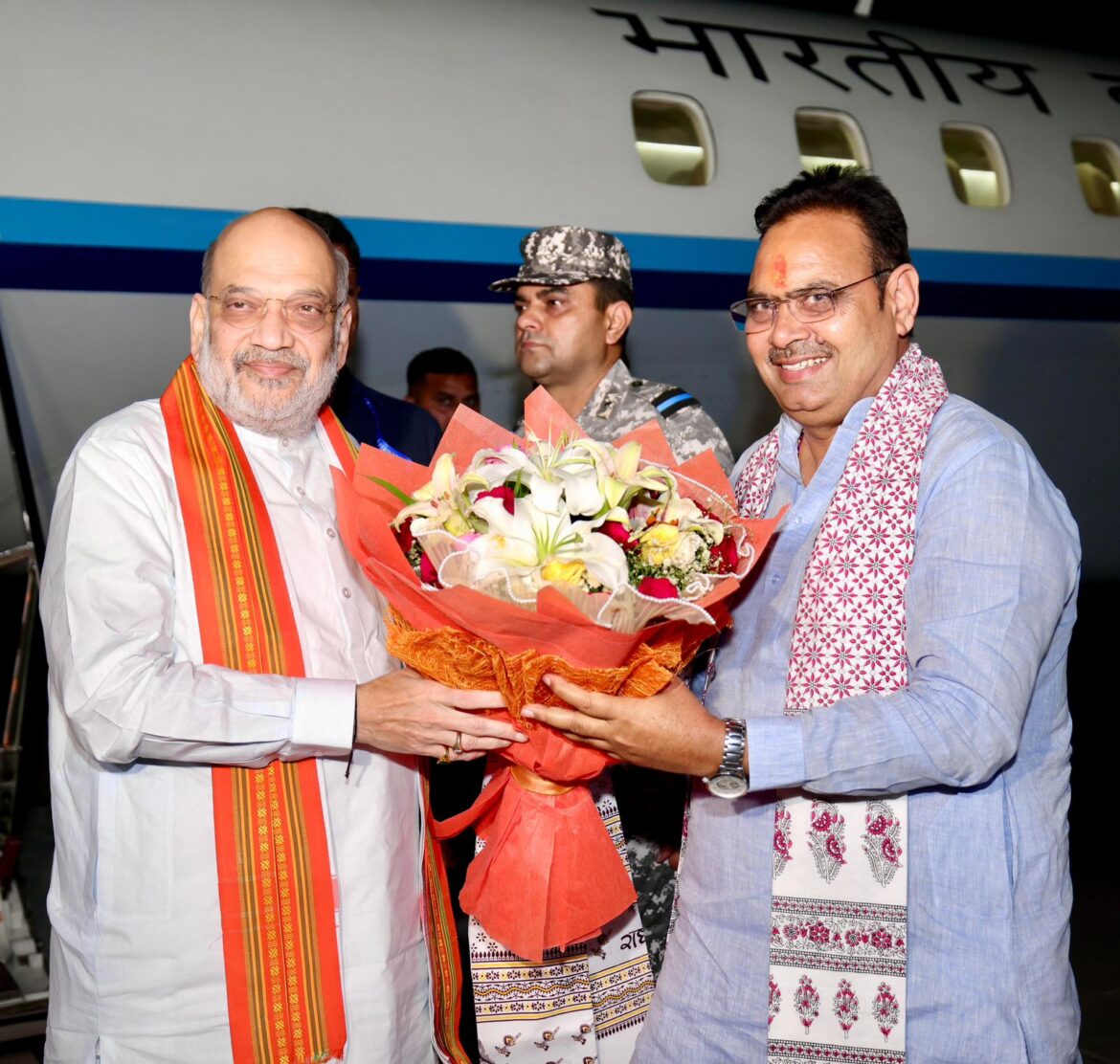 बीकानेर पहुंचे केंद्रीय गृह मंत्री अमित शाह, कुछ देर में सांचू पोस्ट के लिए होंगे रवाना