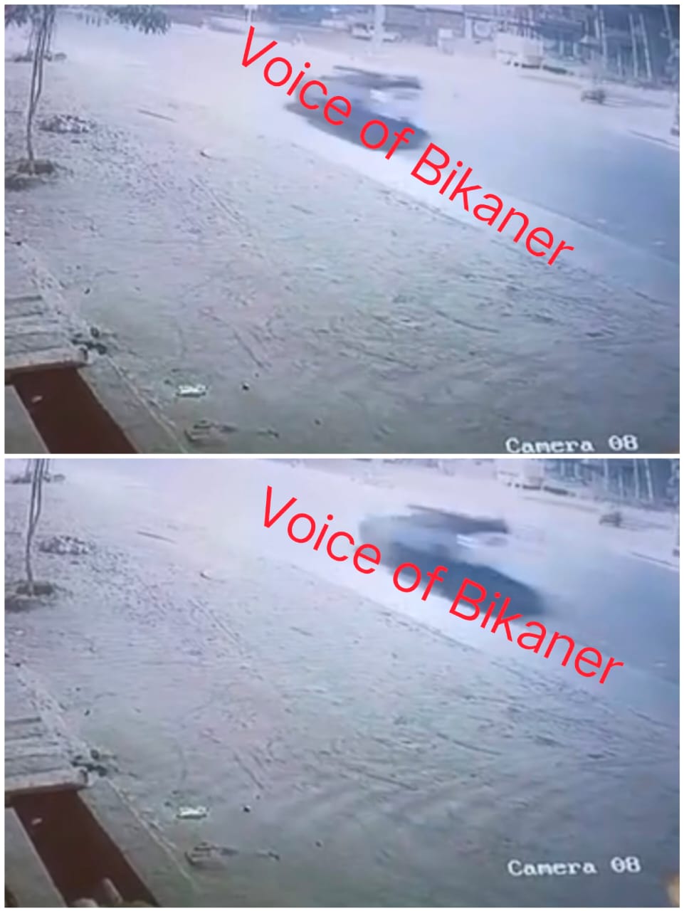 बीकानेर। जयपुर रोड हादसा, सीसीटीवी में दिखा रफ्तार का कहर टक्कर के बाद कई बार पलटी फॉर्च्यूनर