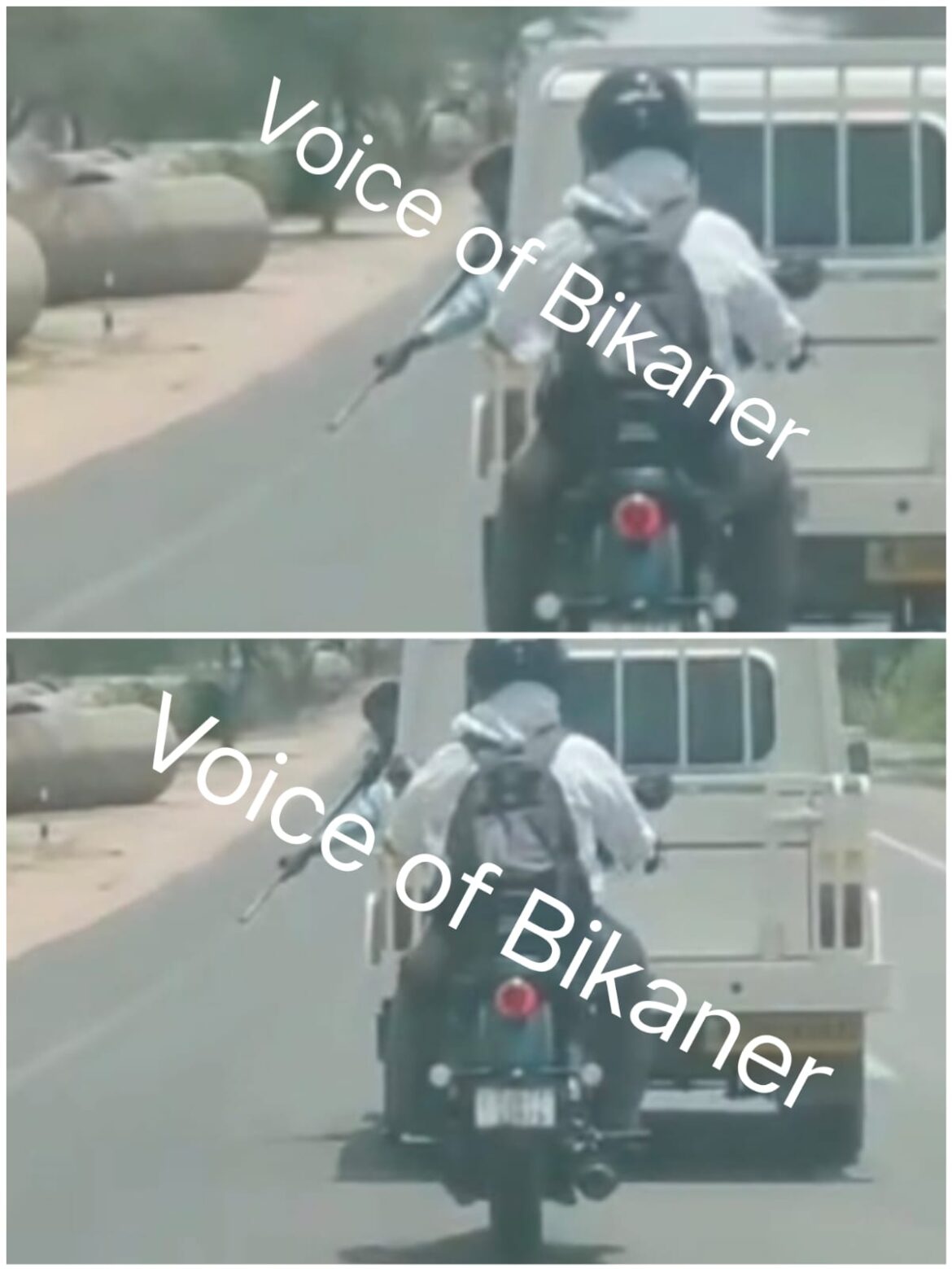 बीकानेर; पूगल रोड पर चली गोलियों,दोनाली से हमला करने का आरोप,चलती कार को बनाया निशाना, वीडीयो वायरल
