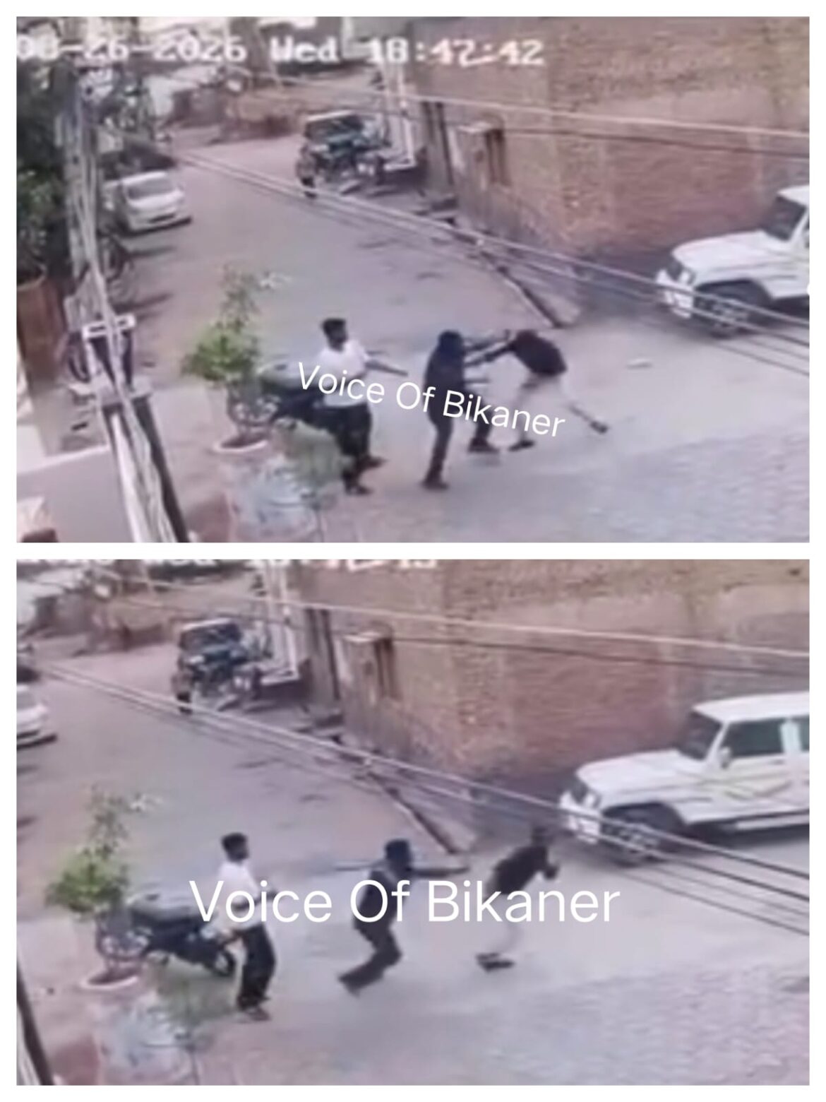 बीकानेर: निवर्तमान पार्षद के साथ मारपीट का आरोप,बाइक सवार युवकों ने किया हमला, वारदात सीसीटीवी में कैद